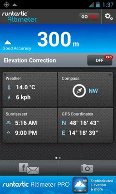 Altimeter android App screenshot 2